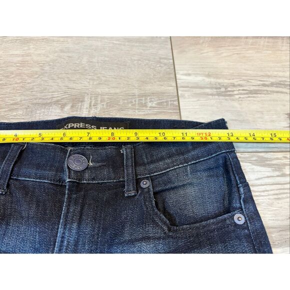 Express legging high-rise dark denim jeans size 0R - Picture 7 of 11